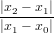 |x  − x |
-2----1-
|x1 − x0|