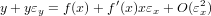 y+ yεy = f(x)+ f ′(x)xεx + O(ε2)
                           x
