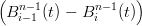 (                  )
 Bni−−11(t) − Bni−1(t)