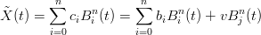 ˜      ∑n     n     ∑n     n        n
X (t) =    ciB i (t) =    biB i (t) + vB j (t)
       i=0          i=0

