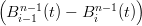 (  n−1       n− 1  )
 B i−1 (t) − Bi  (t)