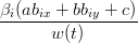 βi(abix-+-bbiy +-c)
      w (t)