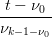 t − ν0
--------
νk−1−ν0