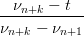 -νn+k-−--t--
νn+k − νn+1