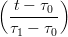 (        )
  t-−-τ0-
  τ1 − τ0