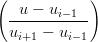 (            )
  -u-−-ui−1--
  ui+1 − ui− 1