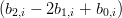 (b  − 2b   + b  )
 2,i    1,i    0,i