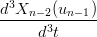 d3Xn-−-2(un-−1)
      d3t