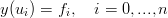 y(ui) = fi,  i = 0,...,n

