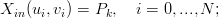 Xin(ui,vi) = Pk,  i = 0,...,N ;
