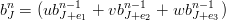 bn = (ubn− 1 + vbn−1  + wbn− 1)
 J      J+e1     J+e2     J+e3
