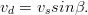 v  = v sinβ.
 d    s
