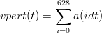            6∑28
vpert(t) =     a(idt)
           i=0
